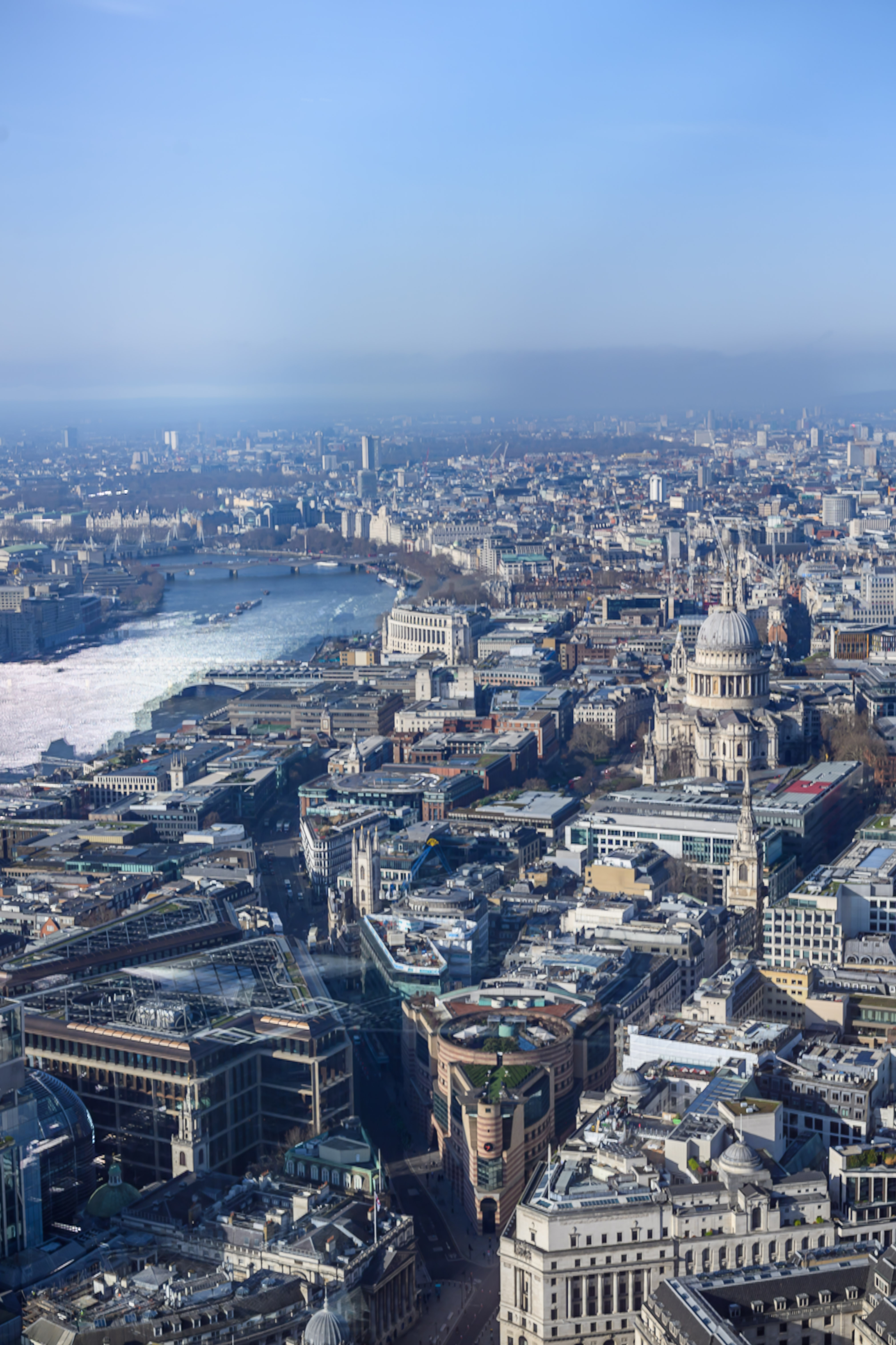 London skyline from the venue